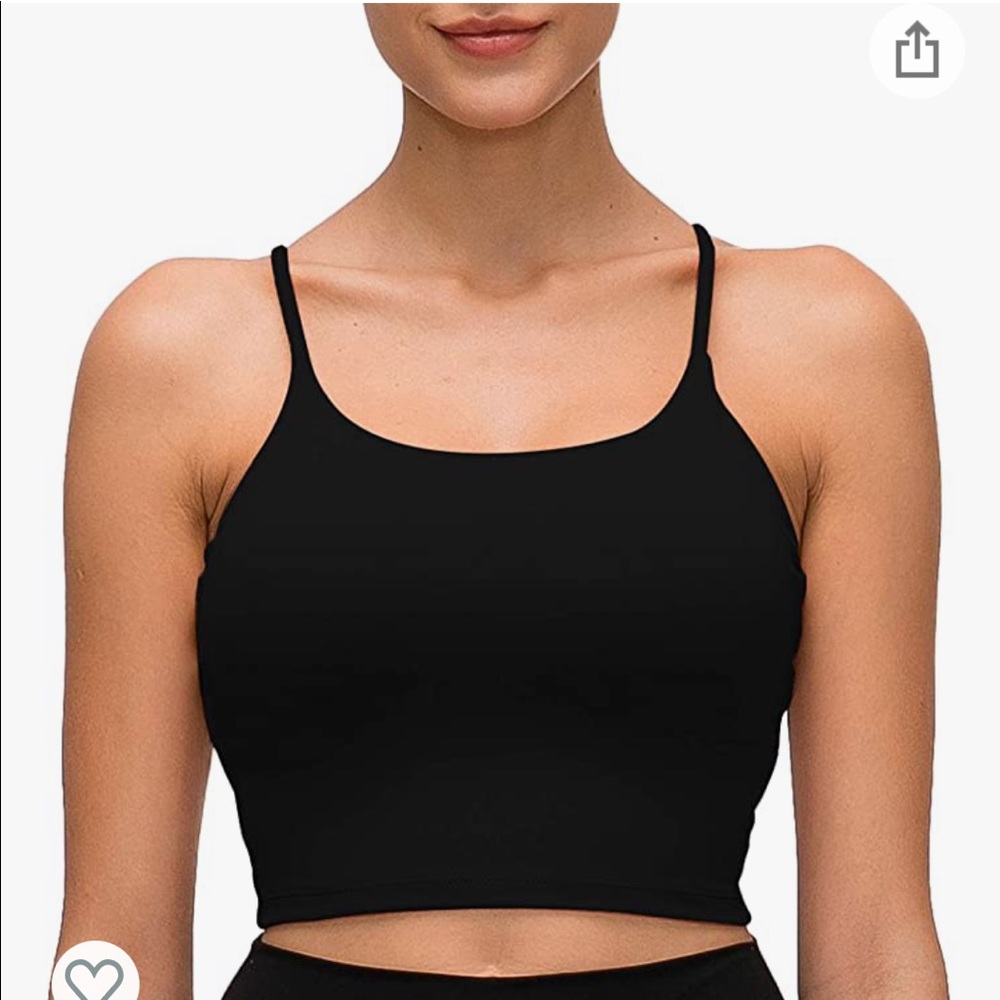 Black padded cami/sports bra